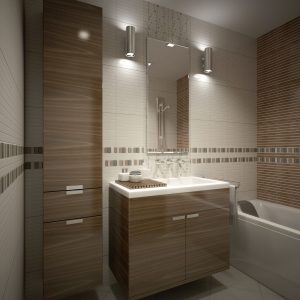 interior design of a modern bathroom